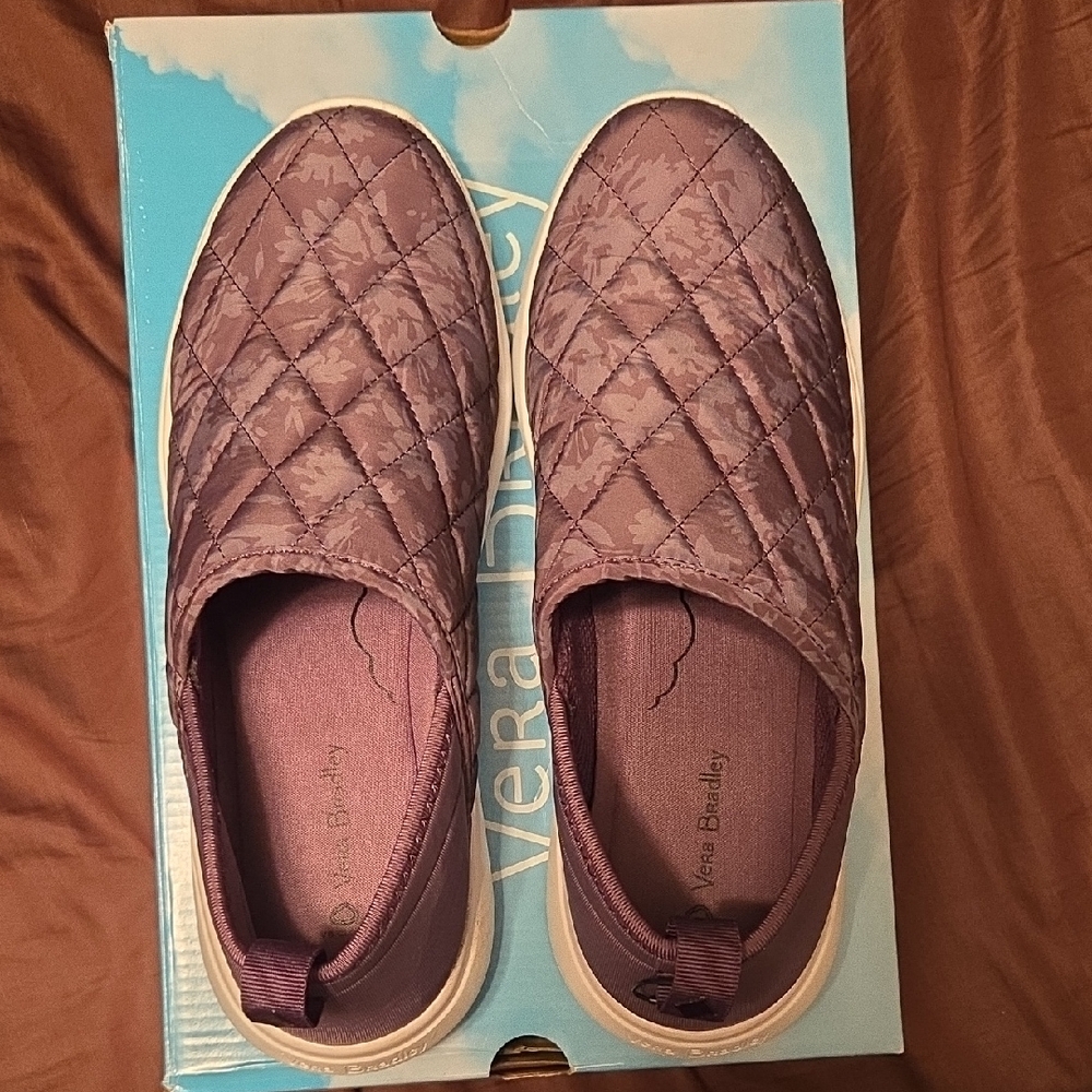Vera Bradley Women's Quilted Slippers in Lavender